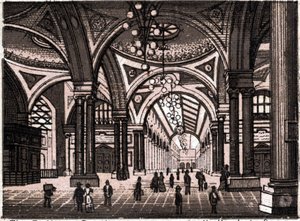 Stuttgart, Duitsland: uitzicht op de stationshal door Unknown artist