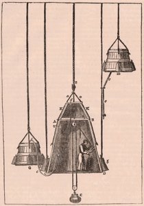Technische doorsnede van een duikerklok, ca. 1833 door Unknown