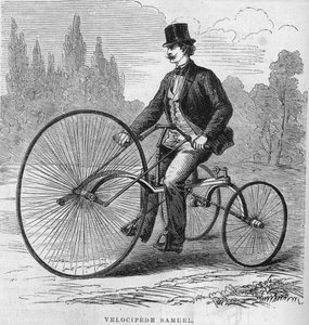 De Amerikaanse velocipede van Isaac Samuel. 1869