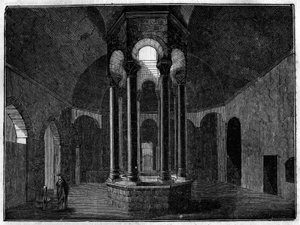 De Arabische baden van Girona (Girona) in Spanje door Unknown artist