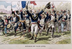 De Slag bij Valmy (1792) door Unknown artist