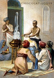 De Brahman magnetiseerders. Chromolithografie uit het einde van de 19e eeuw door Unknown artist