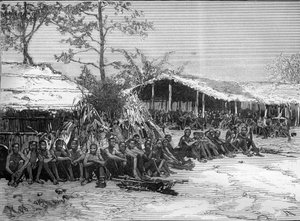 De Brazza-missie in West-Afrika (Pietro Paolo Savorgnan di Brazza of Pierre Paul Francois Camille Savorgnan de Brazza)