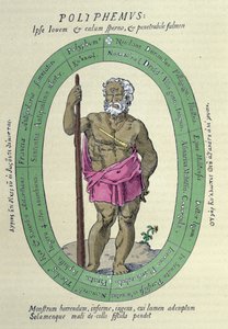 De Cycloop Polyphemus, satire tegen Nicolas Durand de Villegagnon, Franse militair en ontdekkingsreiziger (1510-1571) door Unknown artist