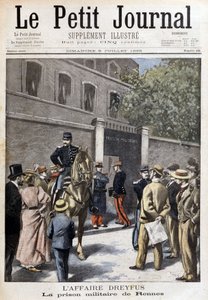 De Dreyfus-affaire: de militaire gevangenis van Rennes - in "Le Petite Journal" van 09/07/1899 door Unknown artist