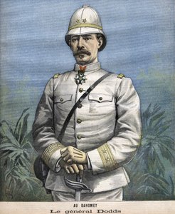 De Franse generaal Alfred Amédée Dodds (1842-1922) in Benin (Dahomey) in 1892