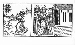 Het leven van Sint Bernard de Menthon (923 - 1008). Gravure uit 