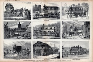 De Omnibus van Parijs: hun transformaties in de 19e eeuw door Unknown artist