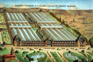 Het Palais du Champ de Mars op de Wereldtentoonstelling van Parijs in 1878 door Unknown artist