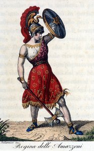 De koningin van de Amazones. Illustratie van een operaboekje. 19e eeuw. door Unknown artist