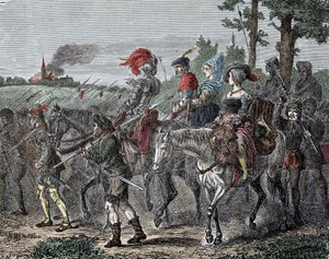 De opstand van de boeren - Oorlog van de Duitse boeren (1524-1526): religieuze, economische en sociale opstanden in Duitsland, Zwitserland en Elzas-Lotharingen door Unknown artist
