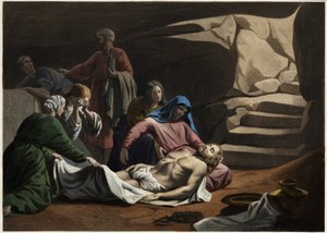 Het graf van Christus. Anonieme gravure uit het midden van de 19e eeuw door Unknown artist