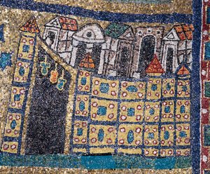 Het visioen van het hemelse Jeruzalem (detail)