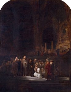 De vrouw betrapt op overspel (naar Rembrandt)