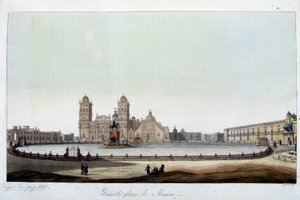De Zocalo: Het grote plein van Mexico-Stad. In "Het oude en moderne kostuum"