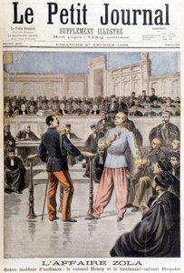 De Zola-zaak: ernstig incident tijdens de hoorzitting tussen kolonel Hubert Henry (1846-1898) en luitenant-kolonel Georges Picquart (1854-1914) - in 