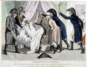 De arrestatie van Pichegru - gravure