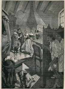 De kunst van glas: de glasmakers. Gravure uit 1885 in 