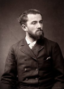 De kunstenaar Camille-Alfred Pabst gefotografeerd ter gelegenheid van de Salon van Parijs in 1881 door Unknown