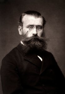 De kunstenaar Georges Laugée gefotografeerd ter gelegenheid van de Salon van Parijs in 1881