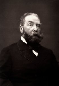 De kunstenaar Henri-Julien Dumont gefotografeerd ter gelegenheid van de Salon van Parijs in 1881 door Unknown