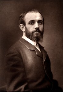 De kunstenaar Norbert Goeneutte gefotografeerd ter gelegenheid van de Salon van Parijs in 1881