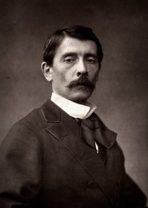 De kunstenaar Pierre-Auguste Brunet-Hoard gefotografeerd ter gelegenheid van de Salon van Parijs in 1881 door Unknown