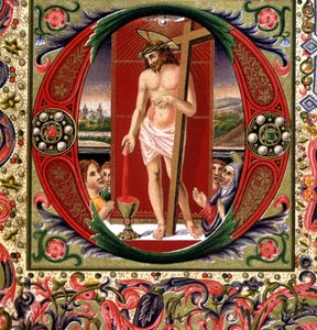 Het bloed van Jezus Christus. 19e-eeuwse chromolithografie. door Unknown artist