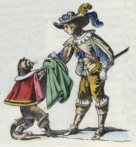 De kat en zijn meester, de Markies van Carabas (illustratie van het sprookje 