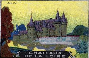 De kastelen van de Loire: het kasteel van Sully, begin 20e eeuw (chromo)