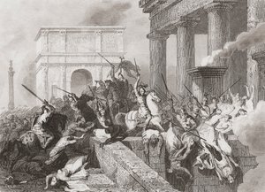 De komst van de Vandalen naar Spanje door Unknown artist