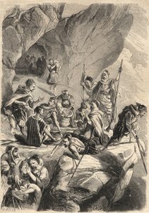 De vervalsers van Kabylia in 1857. Gravure in 