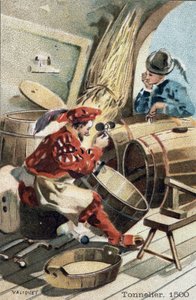 Het ambacht van kuiper in 1500.