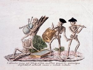 De dans van de dood (prent) door Unknown artist