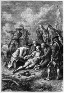De dood van James Wolfe (1727-1759) op de vlakten van Abraham, Quebec