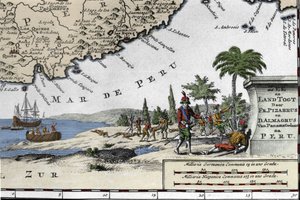 De ontscheping van de Spaanse conquistadores Francisco Pizarro