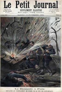 De dynamiet in Parijs, explosie bij het politiebureau rue des Bons Enfants veroorzaakt door de aanslag van de anarchist Emile Henry, 8 november door Unknown artist