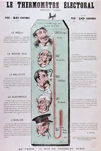 De electorale thermometer - tekening door Unknown artist