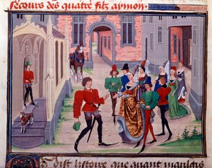 De verloving van Clarisse, dochter van koning Yvon de Gascony en Renaud door Unknown artist
