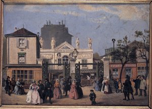 Het voormalige theater Bobino (of Luxemburg), ca. 1840 - anoniem schilderij, Musee Carnavalet door Unknown artist