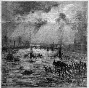 De grote overstroming van Toulouse op 23 juni door Unknown artist