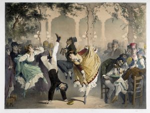 Het hek bij Bullier, circa 1860 door Unknown artist