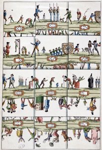 De geïllustreerde dominokaart - Arts Déco, n.d. door Unknown artist