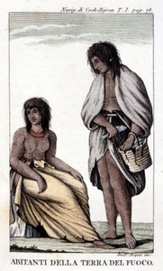 De inwoners van Tierra del Fuego (Chili) door Unknown artist