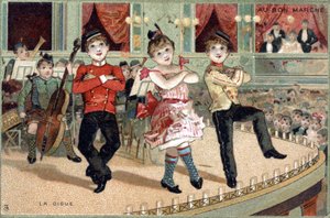 De jitter: volksdans. Chromo uit het einde van de 19e eeuw. door Unknown artist