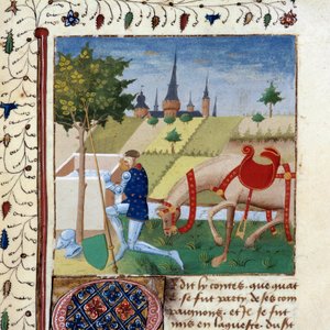 De ridder van de Ronde Tafel Gauvain bij een fontein door Unknown artist