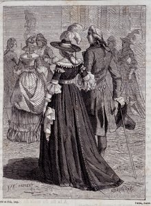 De bliksemhoed van de dames van Parijs in 1778 - in 