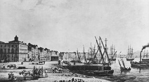 De kades van Bordeaux in 1833