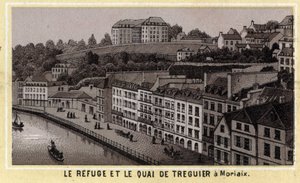 De toevlucht en kade van Tréguier in Morlaix (Finistère, Bretagne). door Unknown artist