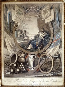 De rust van de kinderen van de Overwinning: allegorie over de soldaten van de Napoleontische Oorlog, 19e eeuw